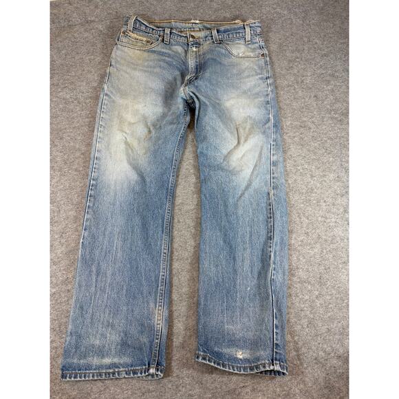 VINTAGE 90s Levis 505 Jeans Mens 36x29 Blue Denim Straight Regular Fit Grunge - Picture 1 of 7